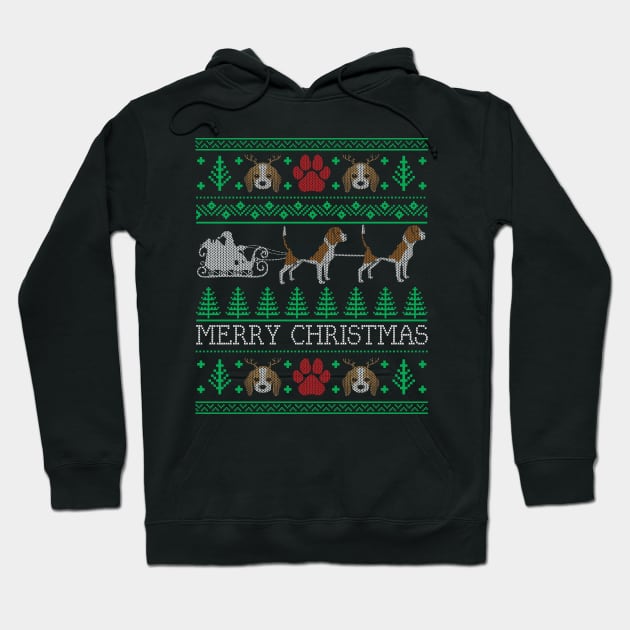 Christmas Beagle Dog Lovers Owners Beagle Ugly Christmas Sweater Hoodie by mrsmitful01